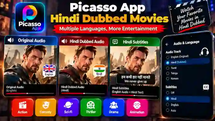 Picasso App Hindi Dubbed Movies