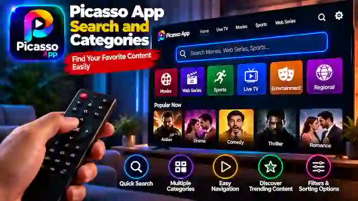 Picasso App Search and Categories