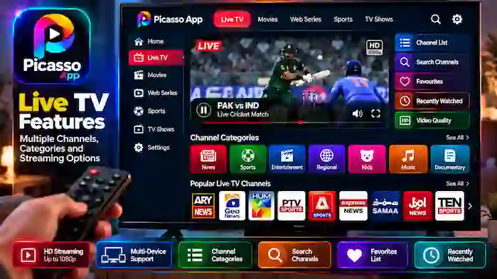 What Are Picasso App Live TV Features